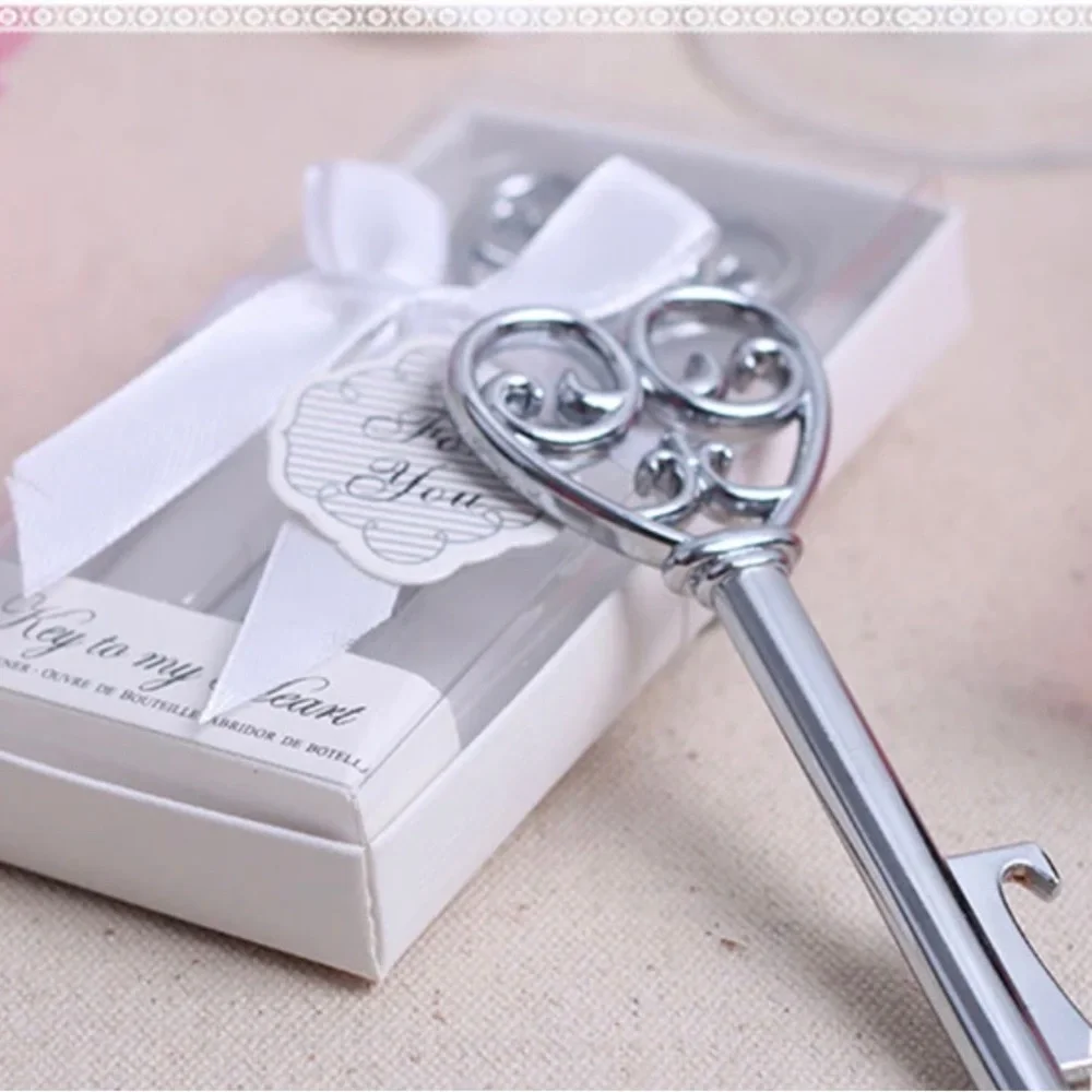 20 Wedding Favors New in Gift Box, Victorian-Style, Chrome Plated Bottle Opener